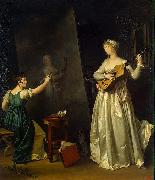 Marguerite Gerard Artist Painting a Portrait of a Musician oil painting reproduction